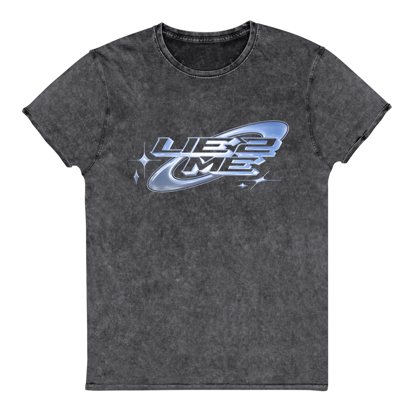 LIE 2 ME - Printed Logo Denim Shirt