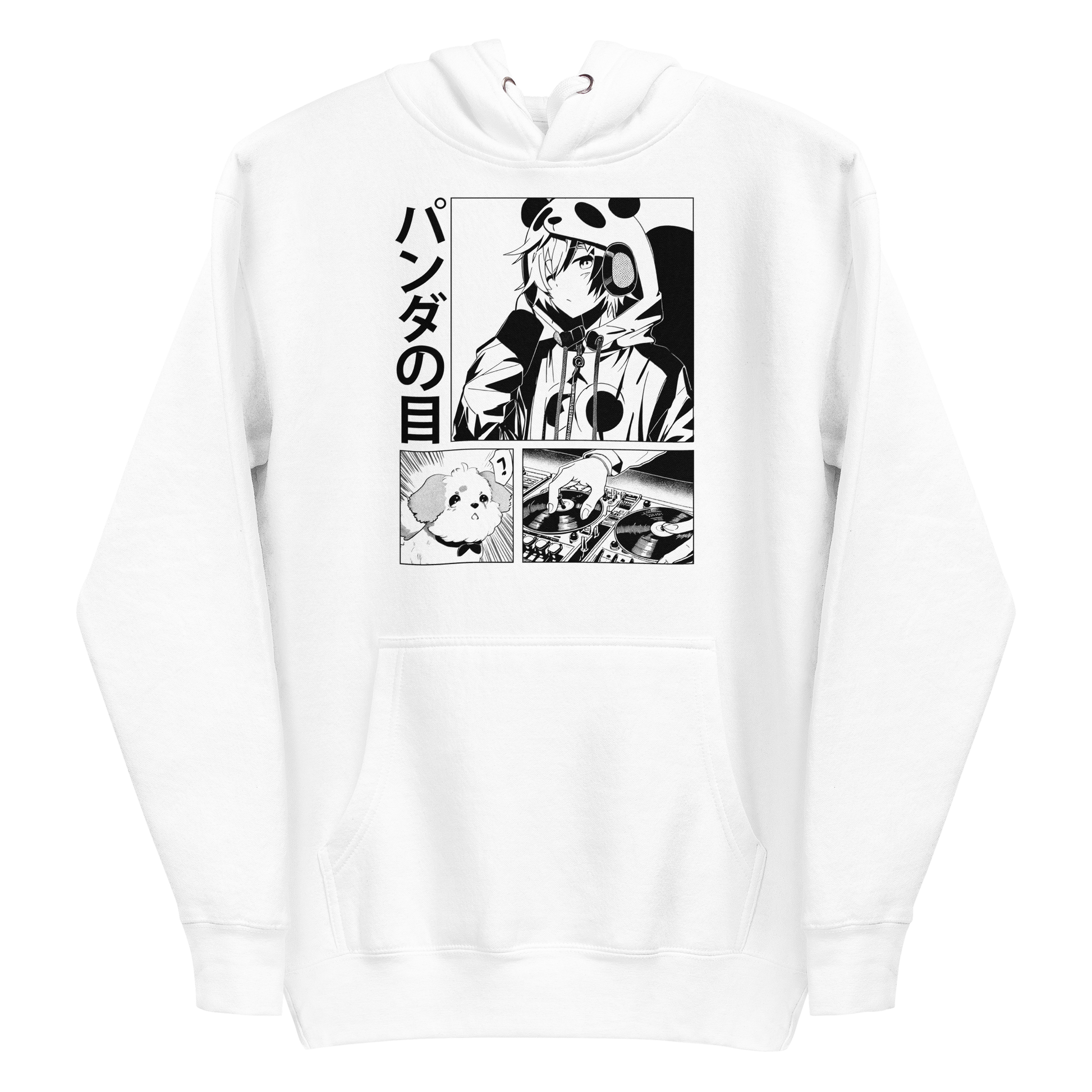 pandaeyesrecords Anime Panda Eyes Hoodie Sky Blue 2XL